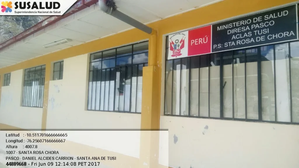 Santa Rosa Chora en Santa Ana de Tusi, Pasco