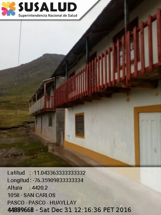 San Carlos en Huayllay, Pasco