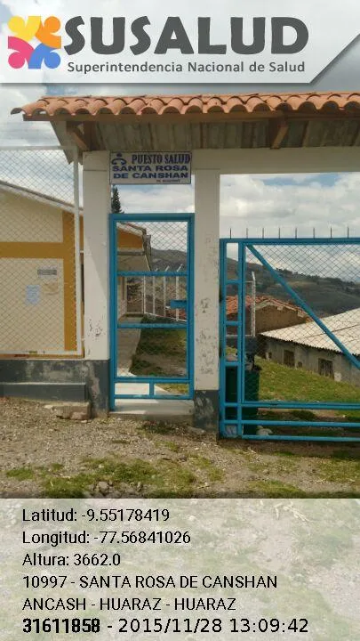 Puesto de Salud Santa Rosa de Canshan en Independencia, Ancash