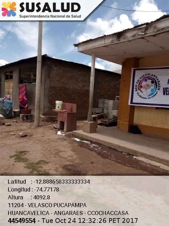 Velasco Pucapampa en Ccochaccasa, Huancavelica