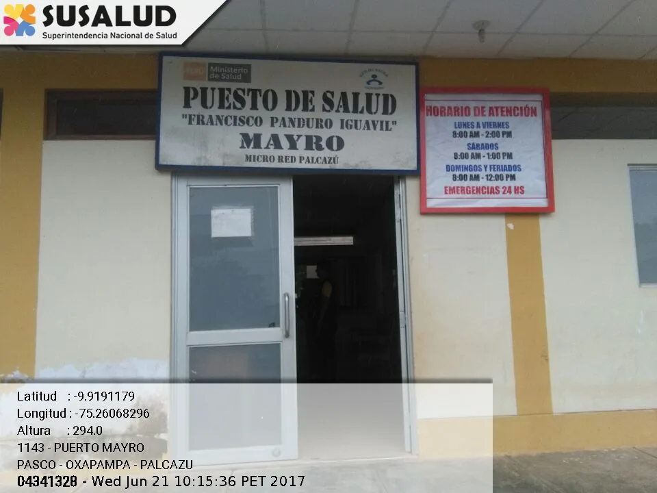 Puerto Mayro en Palcazu, Pasco