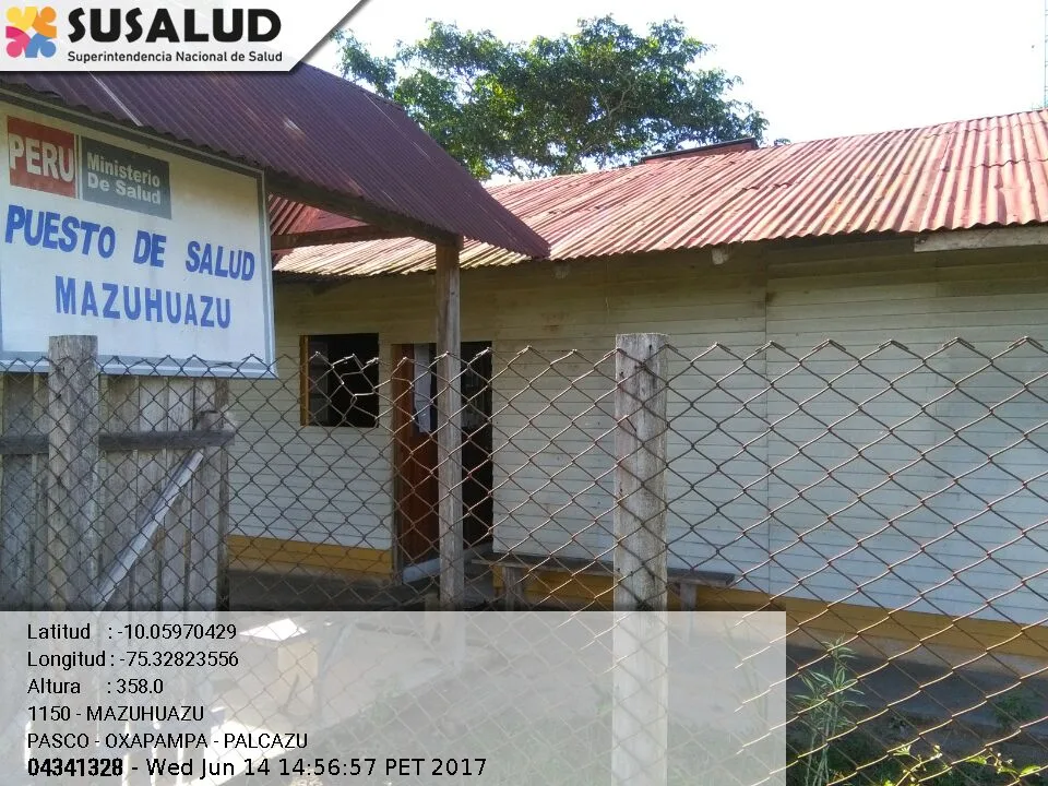 Mazuhuazu en Palcazu, Pasco