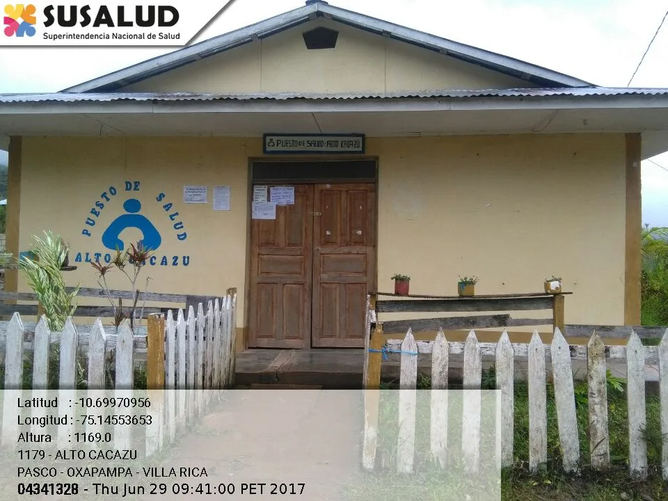 Alto Cacazu en Villa Rica, Pasco