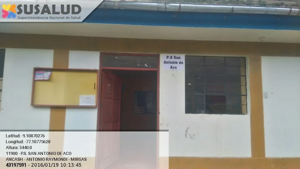 Puesto de Salud San Antonio de Aco en Mirgas, Ancash