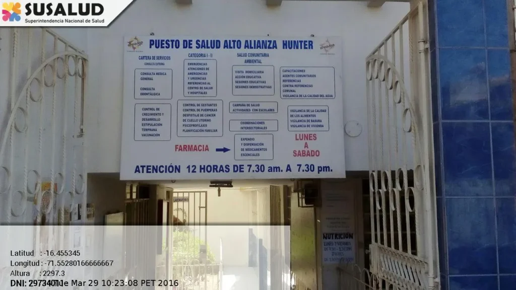 Puesto de Salud Alto Alianza en Jacobo Hunter, Arequipa
