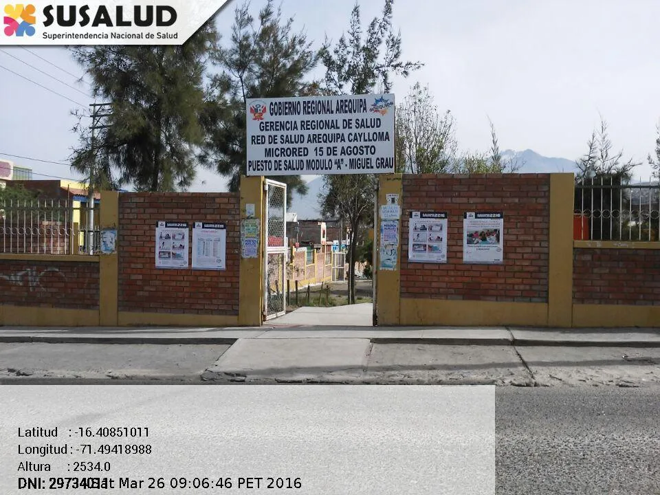 Puesto de Salud Miguel Grau Modulo a en Paucarpata, Arequipa