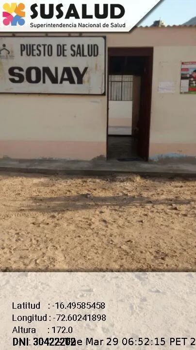 Puesto de Salud Sonay en Nicolas de Pierola, Arequipa