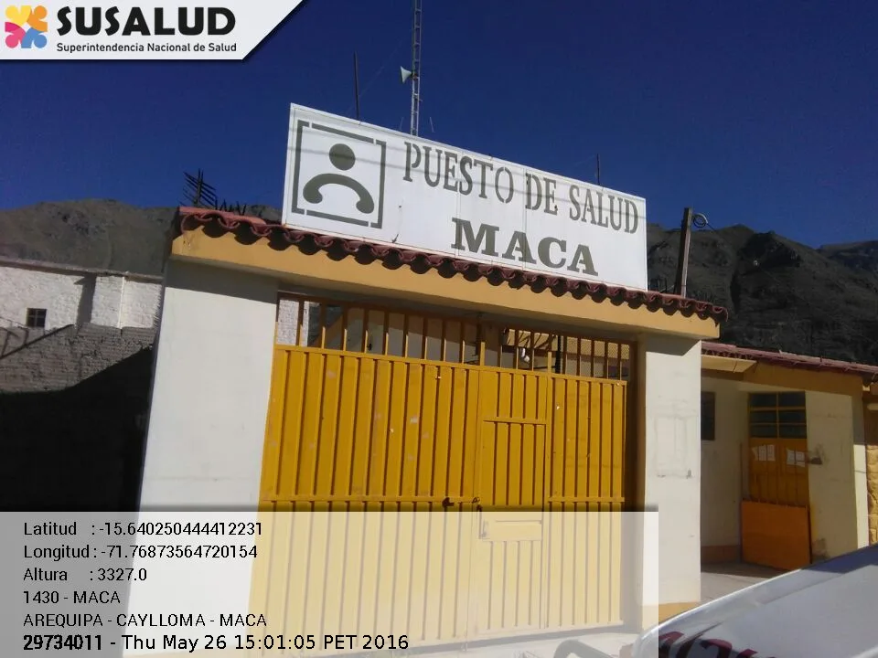 Puesto de Salud Maca en Arequipa