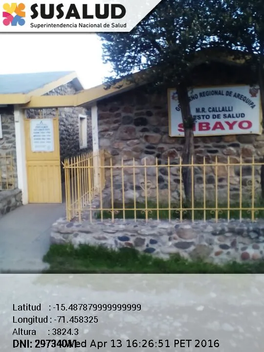 Puesto de Salud Santa Rosa de Sibayo en Arequipa