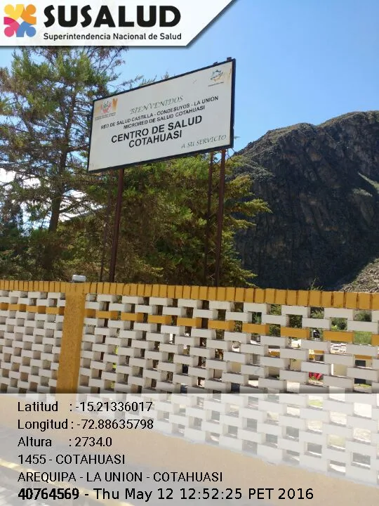 Centro de Salud Cotahuasi en Arequipa