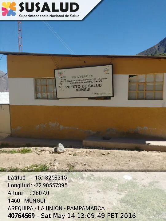 Puesto de Salud Mungui en Pampamarca, Arequipa