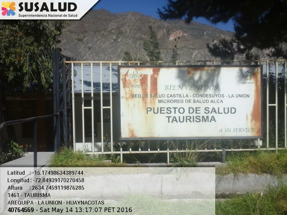 Puesto de Salud Taurisma en Huaynacotas, Arequipa