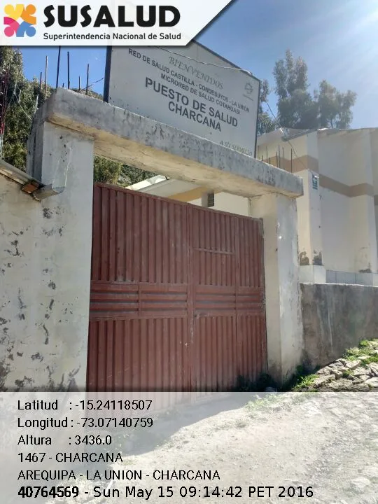 Puesto de Salud Charcana en Arequipa