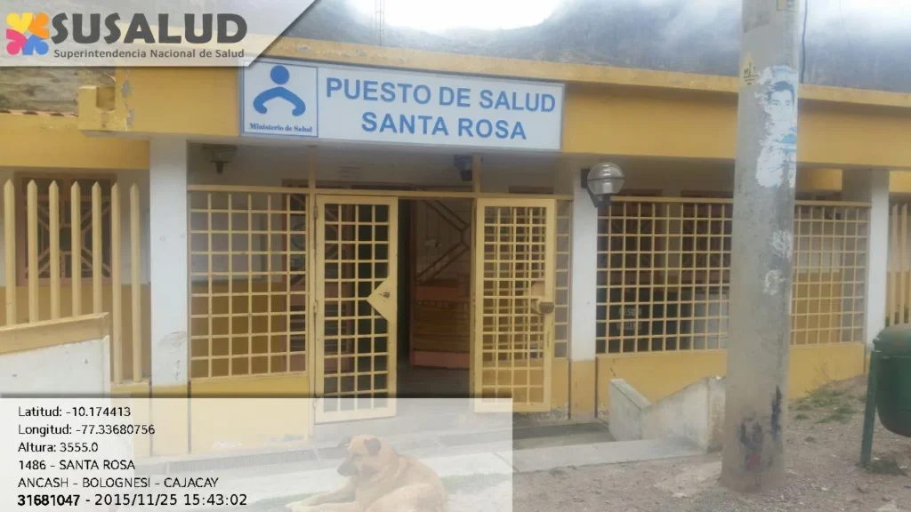 Puesto de Salud Santa Rosa en Cajacay, Ancash