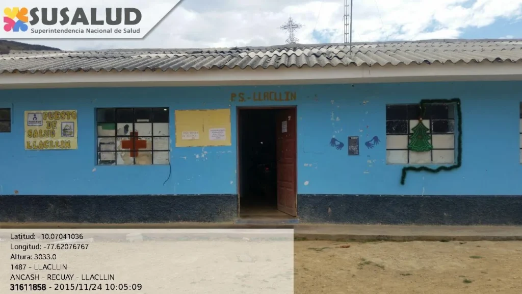 Puesto de Salud Llacllin en Ancash