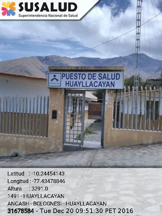 Puesto de Salud Huayllacayan en Ancash