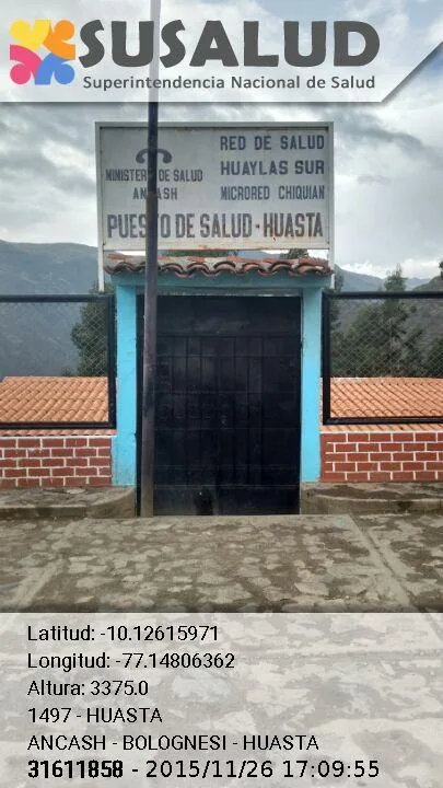 Puesto de Salud Huasta en Ancash