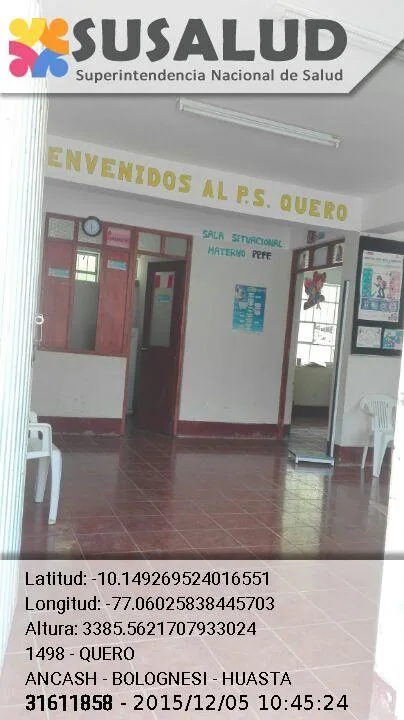 Puesto de Salud Quero en Huasta, Ancash