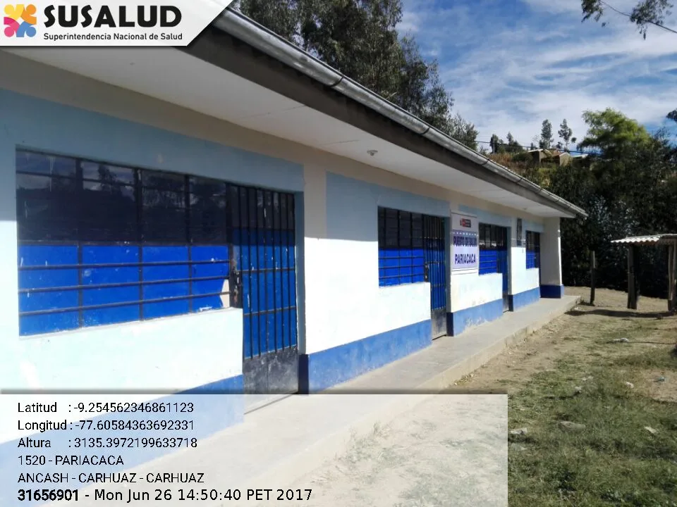 Puesto de Salud Pariacaca en Carhuaz, Ancash