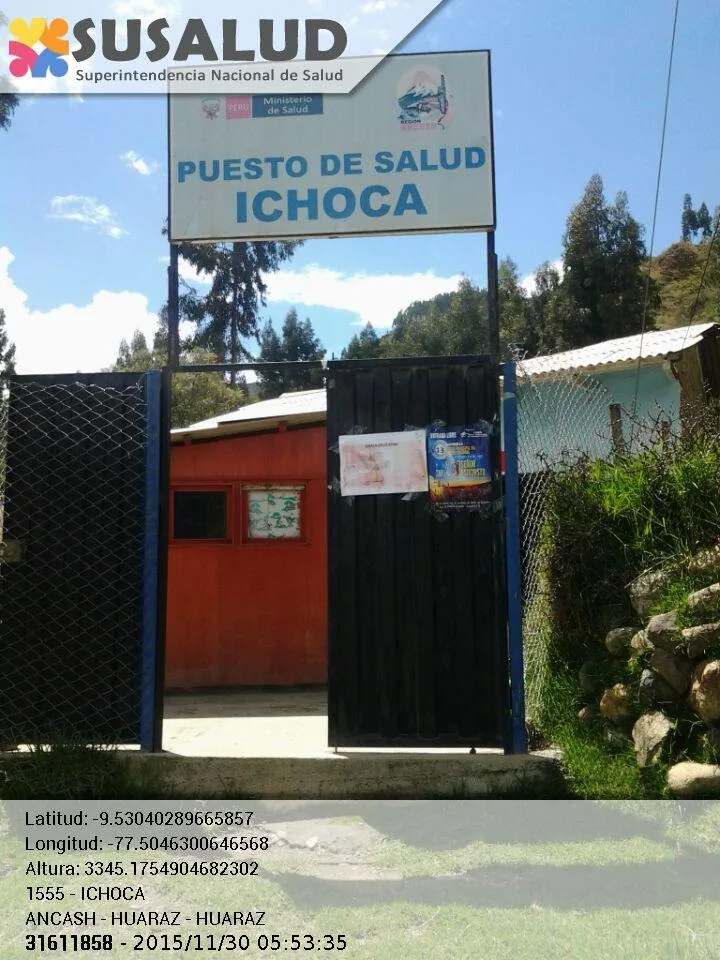 Puesto de Salud Ichoca en Huaraz, Ancash