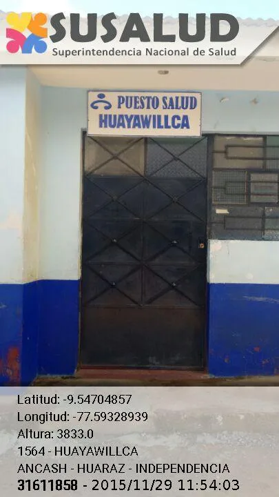 Puesto de Salud Huayawillca en Independencia, Ancash