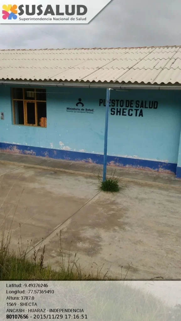 Puesto de Salud Shecta en Independencia, Ancash