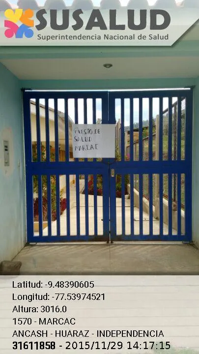 Puesto de Salud Marcac en Independencia, Ancash