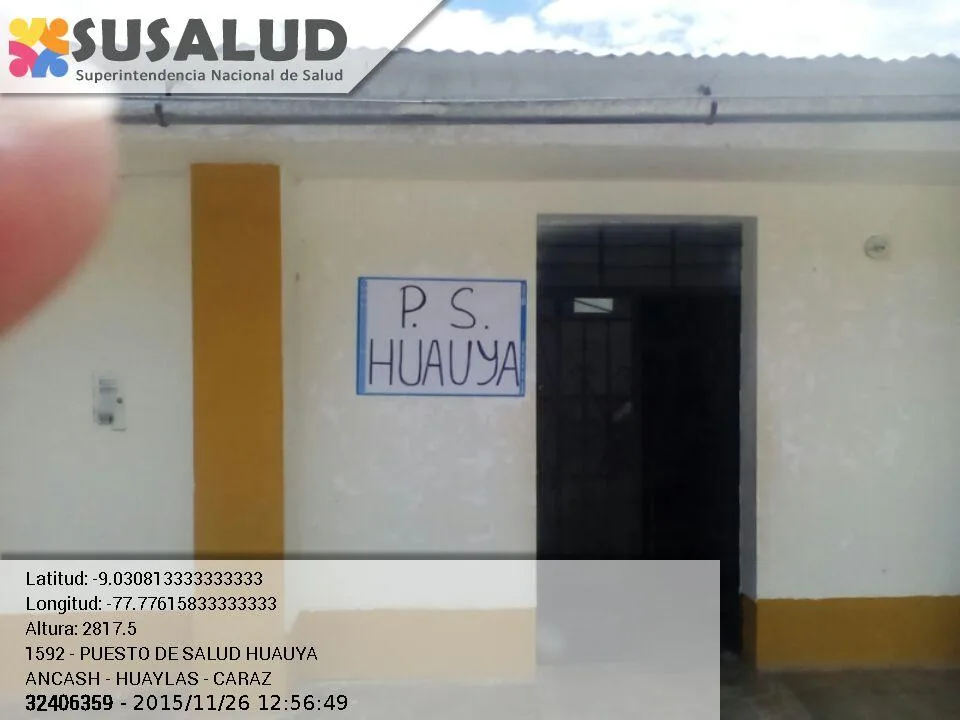 Puesto de Salud Huauya en Caraz, Ancash