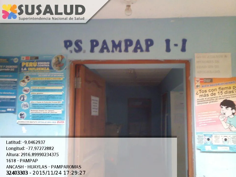 Puesto de Salud Pampap en Pamparomas, Ancash