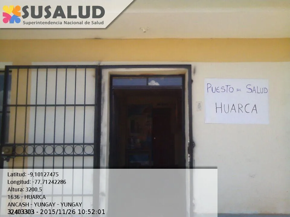 Puesto de Salud Huarca en Yungay, Ancash