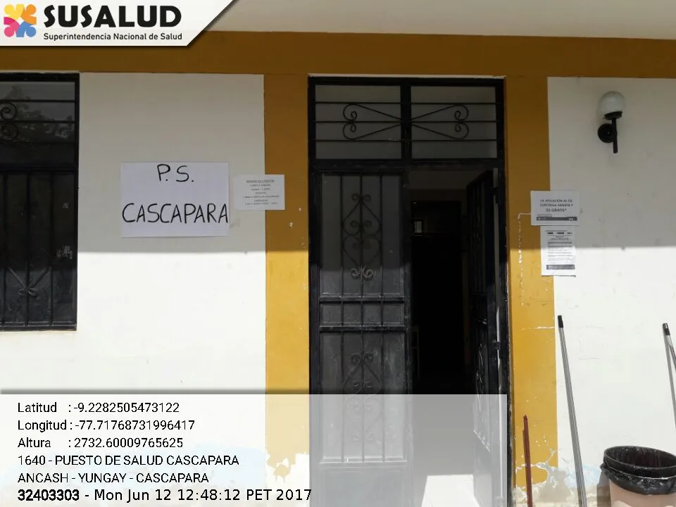Puesto de Salud Cascapara en Ancash
