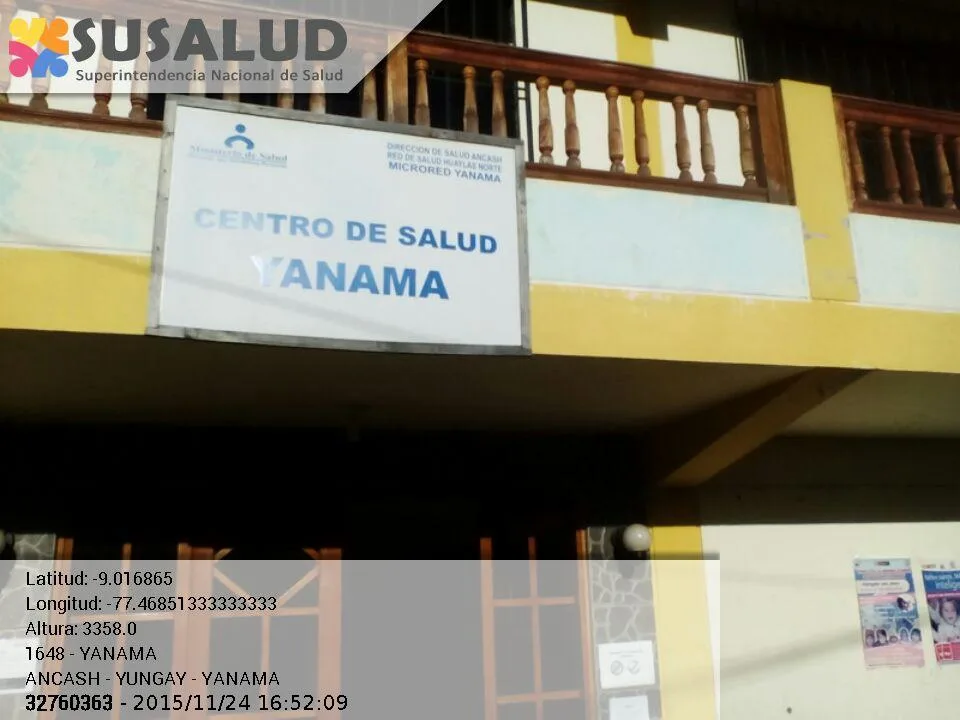Centro de Salud Yanama en Ancash