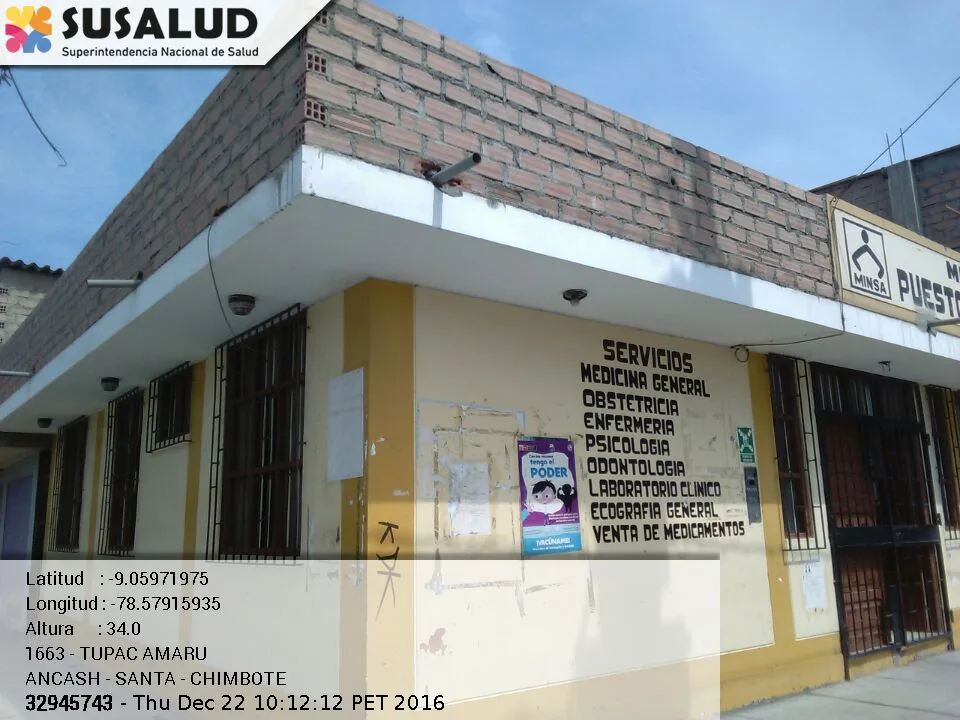 Puesto de Salud Tupac Amaru en Chimbote, Ancash