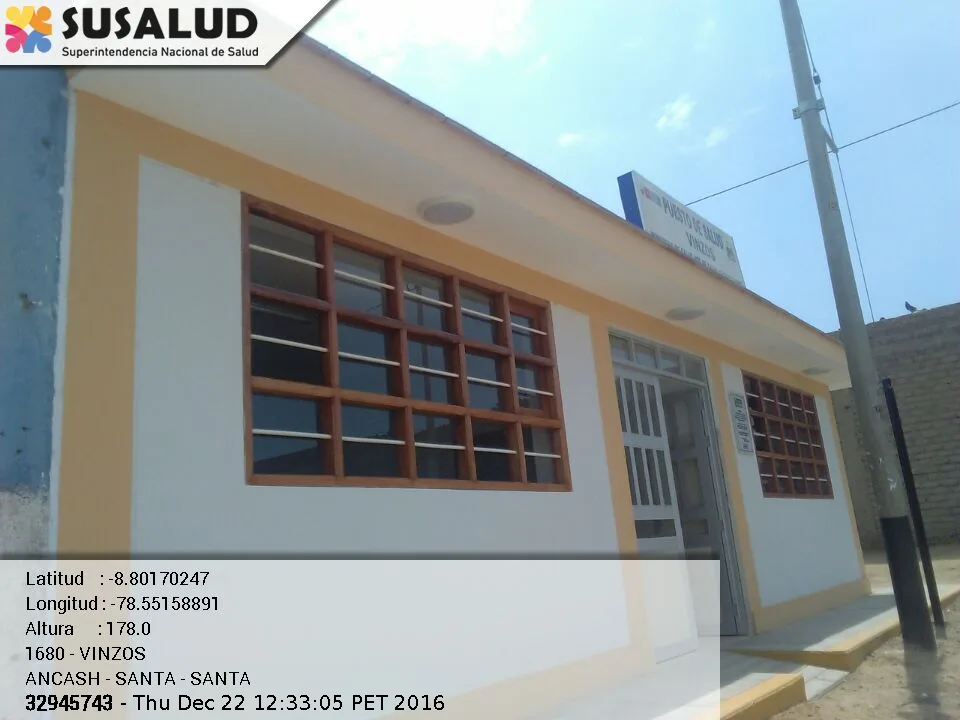 Puesto de Salud Vinzos en Santa, Ancash