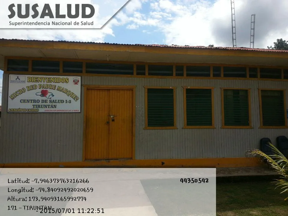 Centro de Salud I-3 Tiruntan en Padre Marquez, Loreto