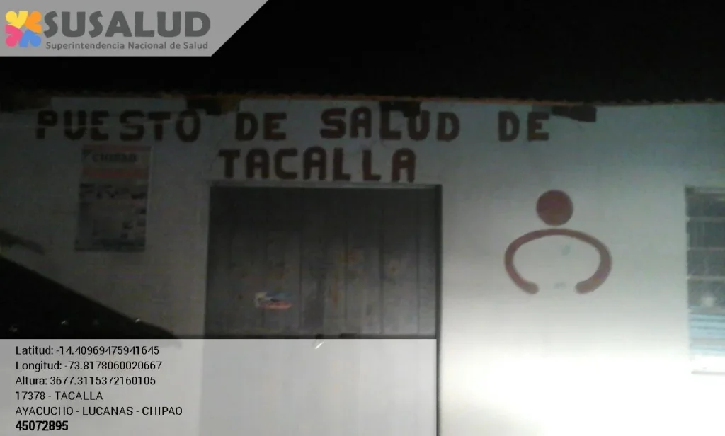 Puesto de Salud Tacalla en Chipao, Ayacucho