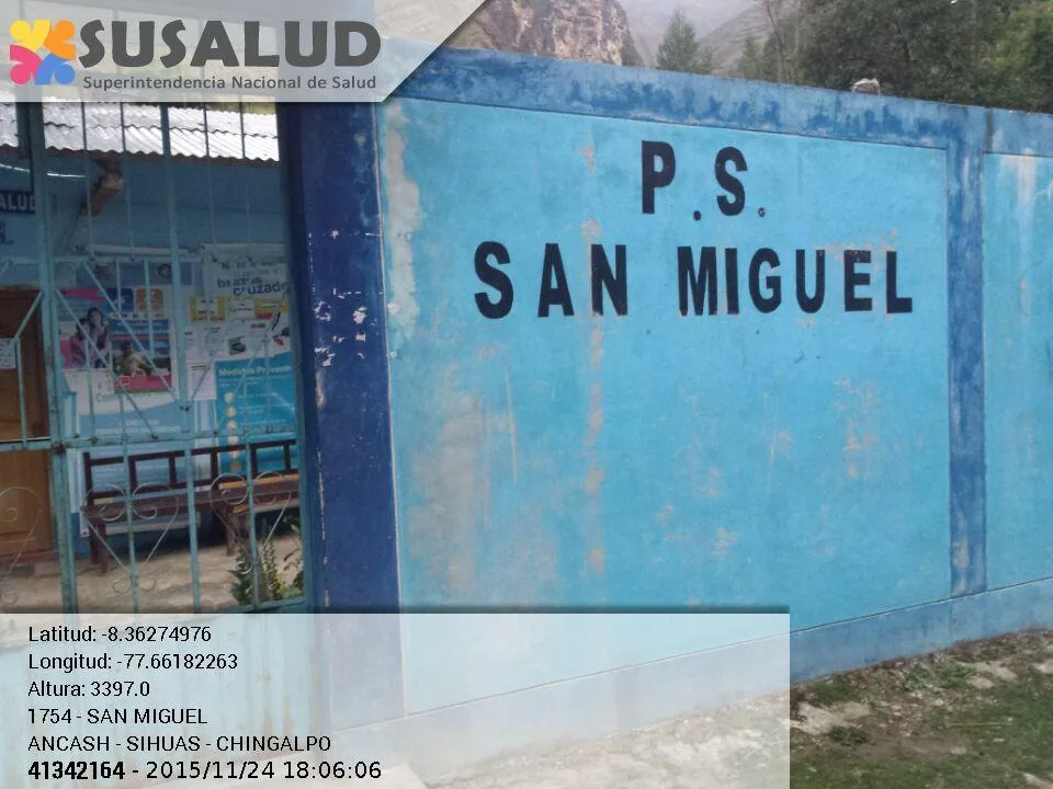 Puesto de Salud San Miguel en Chingalpo, Ancash