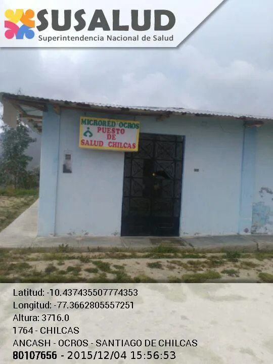 Puesto de Salud Chilcas en Santiago de Chilcas, Ancash