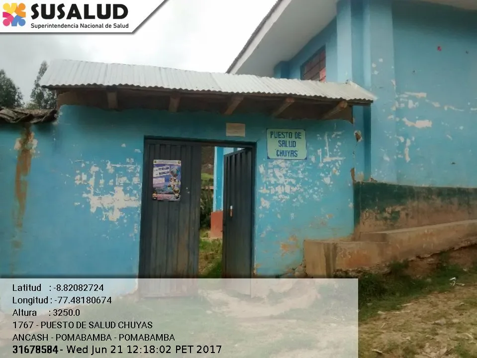 Puesto de Salud Chuyas en Pomabamba, Ancash