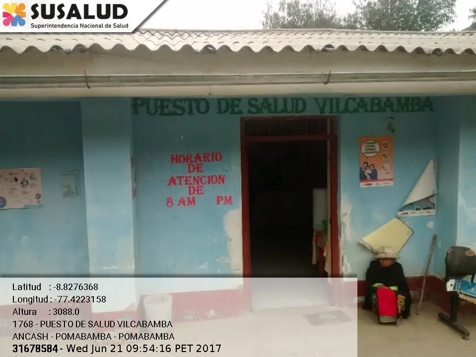 Puesto de Salud Vilcabamba en Pomabamba, Ancash
