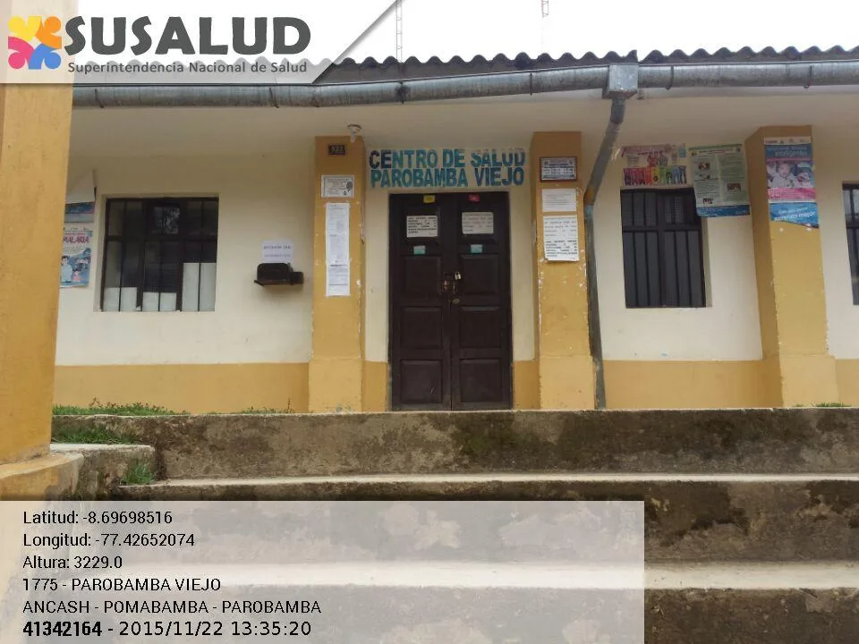 Centro de Salud Parobamba Viejo en Ancash