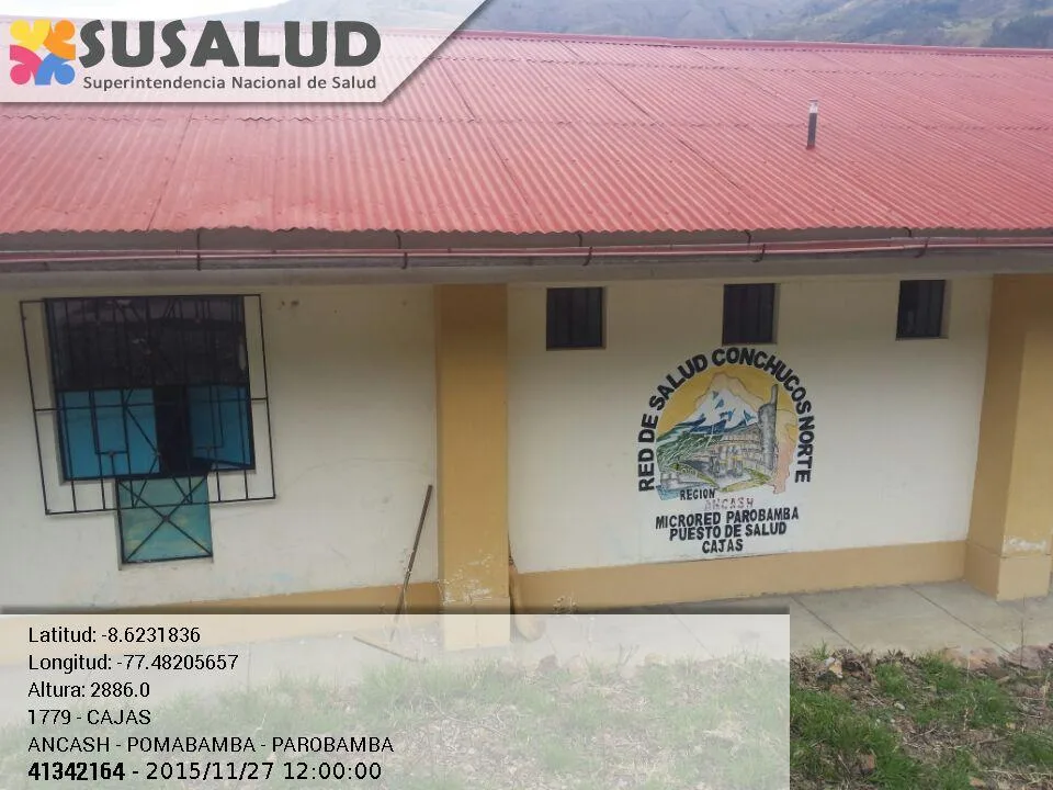 Puesto de Salud Cajas en Parobamba, Ancash