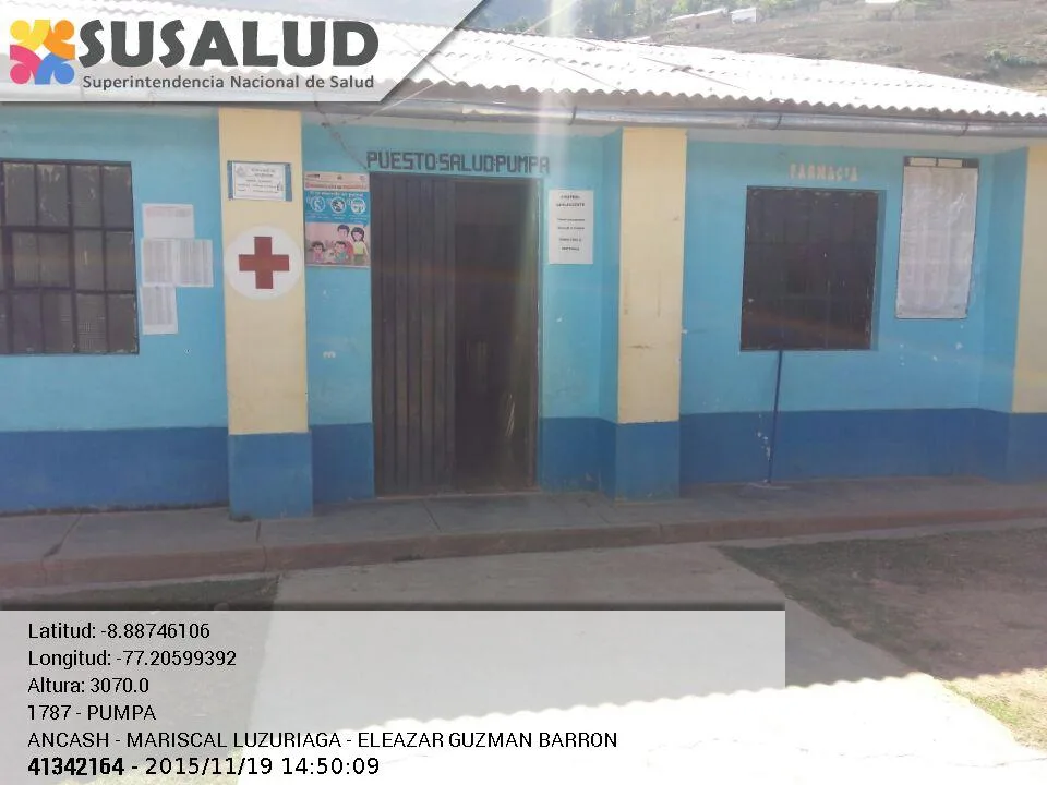 Puesto de Salud Pumpa en Eleazar Guzman Barron, Ancash