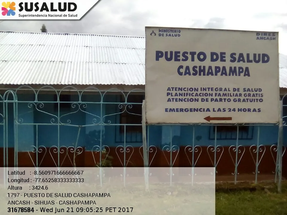 Puesto de Salud Cashapampa en Ancash
