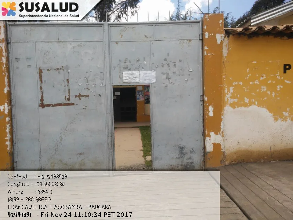 Puesto de Salud Progreso en Paucara, Huancavelica