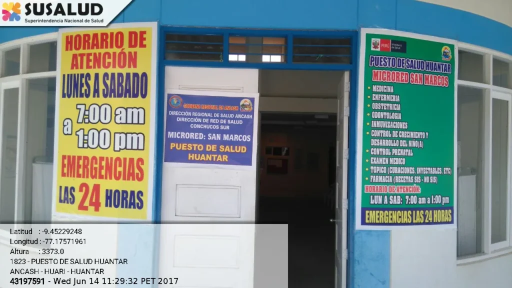 Puesto de Salud Huantar en Ancash
