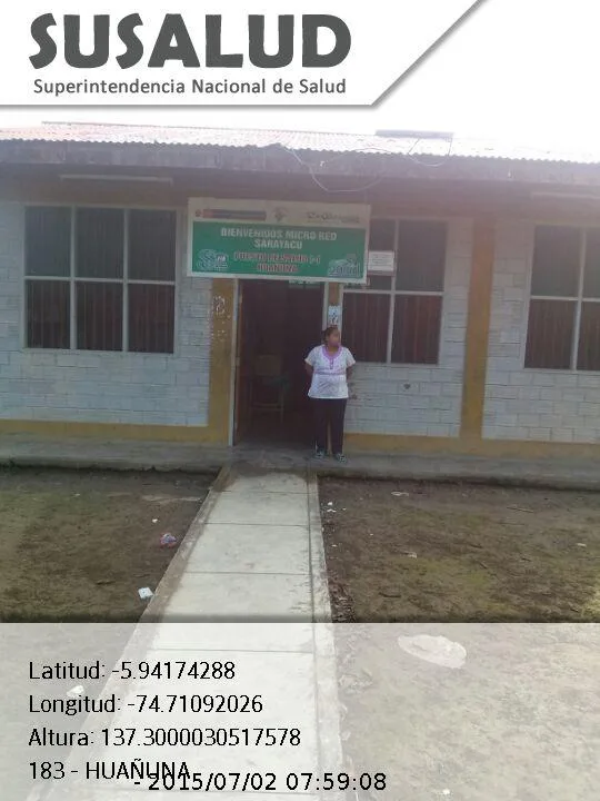 Puesto de Salud I-1 Huañuna en Sarayacu, Loreto