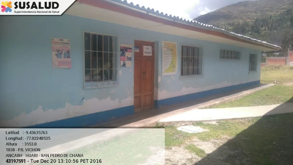 Puesto de Salud Vichon en San Pedro de Chana, Ancash