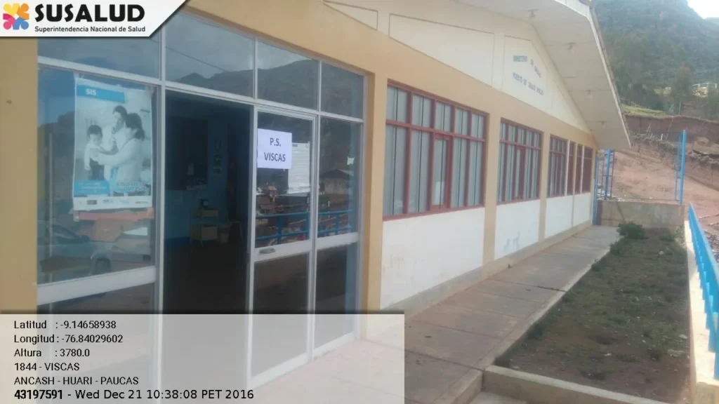 Puesto de Salud Viscas en Paucas, Ancash
