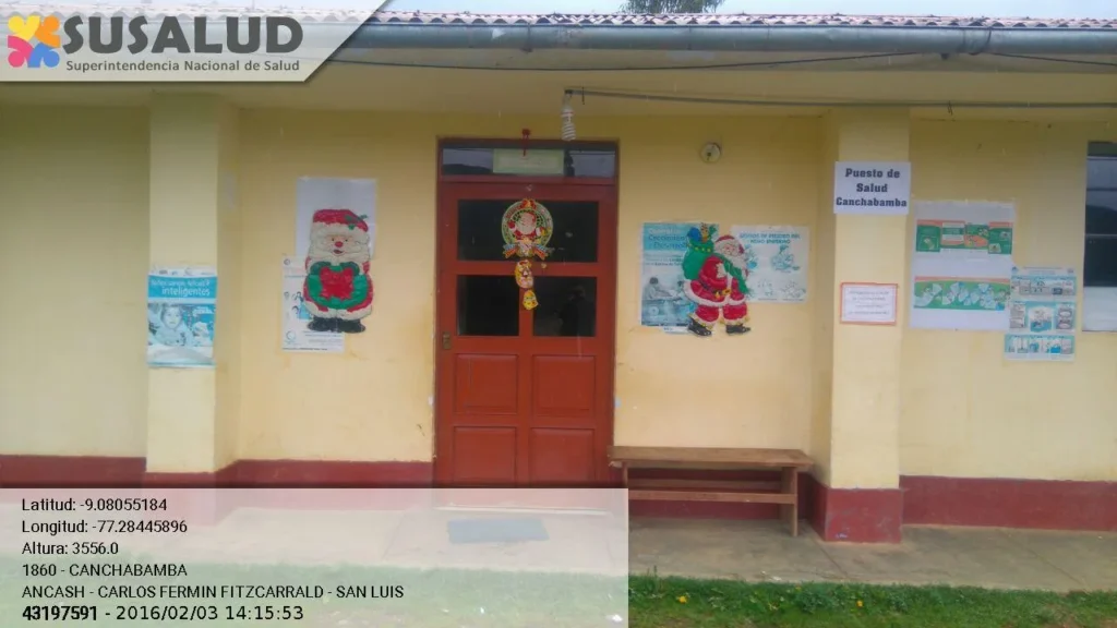 Puesto de Salud Canchabamba en San Luis, Ancash